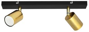 LED Bodové svietidlo TUNE 2xGU10/4,8W/230V zlatá/čierna