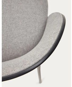 Čierno-sivá barová stolička (výška sedadla 65 cm) Eamy – Kave Home