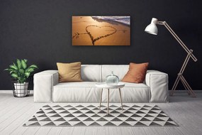 Obraz na plátne Pláž srdce more umenie 140x70 cm
