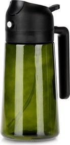 VILDE Sklenený rozprašovač a dávkovač na olej 2v1 450ml - zelené sklo