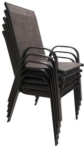 AKCIA Hnedá stohovateľná stolička ALDERA II. akosť