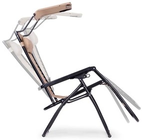 Lehátko so strieškou béžovej farby