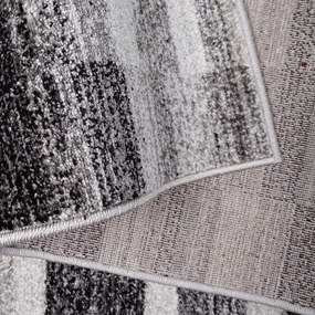 Moderný sivo hnedý koberec s obdĺžnikmi