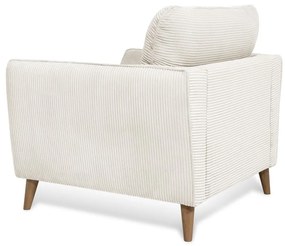 Biele menčestrové kreslo Paris – Scandic