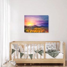 Sklenený obraz - Za svitania (70x50 cm)