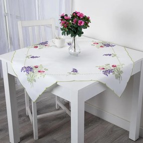 Stredový obrus s výšivkou TULIPÁN a ORGOVÁN 85 x 85 cm