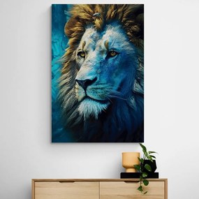 Obraz modro-zlatý lev Varianta: 40x60