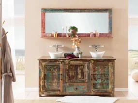furniture-nabytek.cz - Masívna sada kúpeľňového nábytku Blue Lagoon z mangového dreva, lakovaná, farebná