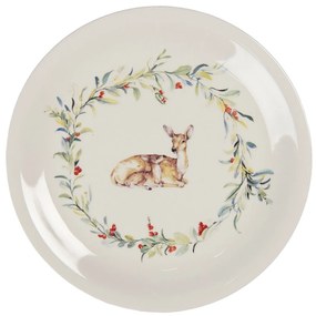 Keramický jedálenský tanier Dearly Christmas - Ø 28 cm