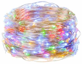 SPRINGOS LED reťaz Nano - 20m, 200LED, 8 funkcií, IP44, multicolor