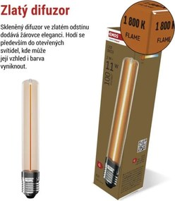 LED žiarovka DECO FLAME T30 teplá biela