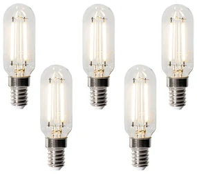 Set van 5 E14 dimbare LED lampen T26 koelkast 2W 200 lm 2700K