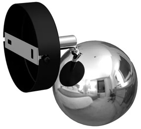 Nástenné bodové svietidlo COMET 1xGU10/8W/230V čierna/lesklý chróm