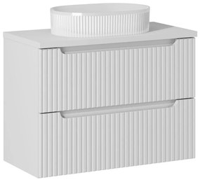 Závesná skrinka Nova White I s doskou a umývadlom 80 cm biela