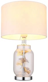 Globo 24141C - Stolná lampa GINKO 1xE27/40W/230V biela