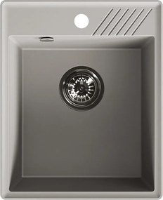 Laveo Hub, 1-komorový granitový drez 394x485x204 mm, šedá, LAV-SPH_510Y