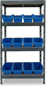 Regál s otvorenými zásobníkmi RIVET Ergobox 4