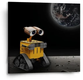 Sablio Obraz Wall-E robot Mesiac - 50x50 cm