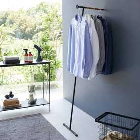 Čierny kovový nástenný vešiak 38,5 cm Tower – YAMAZAKI