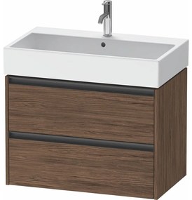 DURAVIT Ketho 2 závesná skrinka pod umývadlo, 2 zásuvky, 784 x 460 x 549 mm, orech tmavý, K25277021210000