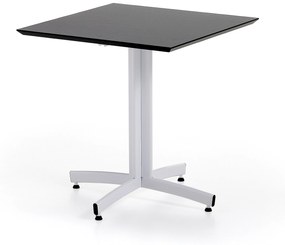 Stôl SANNA, 700x700x720 mm, biela/čierna