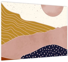 Sklenený obraz - Spacefrog design hory N⁰3 (70x50 cm)