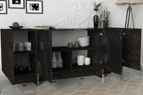 Dizajnová komoda Sakeena 180 cm čierna