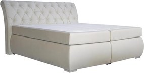Posteľ boxspring Agnes 180x200 cm, krémová látka