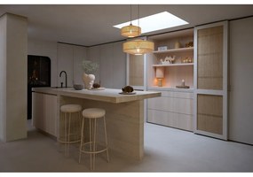 Krémovobiela čalúnená barová stolička (výška sedadla 73 cm) Alice – Light &amp; Living