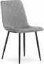 Set 2 kresiel TURIN - svetlosivý zamat / čierne nohy
