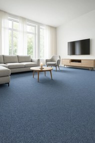 Tapibel, Metrážny koberec Cobalt SDN 64061 - AB svetlo modrý, záťažový, na mieru, šíře 4m, modrá, ab (mriežka), chodba / predsieň