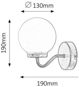 Rabalux TOGO kúpeľňové nástenné svietidlo, chróm