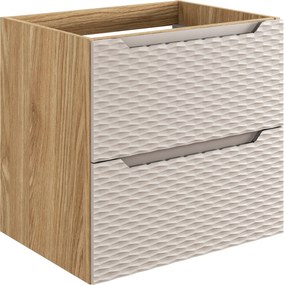 Comad Kúpeľňová skrinka pod umývadlo Ocean Beige 60 béžová/dub olejovaný