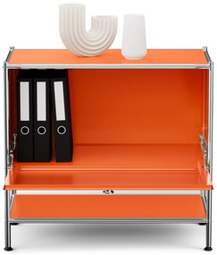 Kovová odkladacia skrinka »CN3« s výklopným priečinkom, oranžová