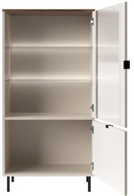 Skriňa EYCO 1D1W, kašmír/dub Castello