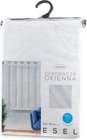 ZÁCLONA NA KRÚŽKOCH ESEL 350X150 CM BIELA