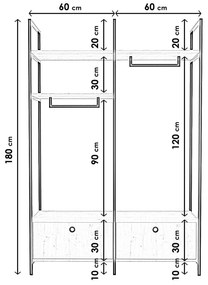 Regál Permal (dub + čierna) . Vlastná spoľahlivá doprava až k Vám domov. 1102464