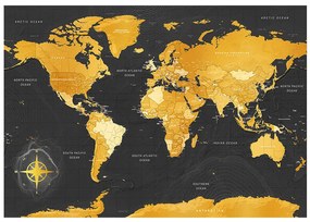 Artgeist Fototapeta - Map: Golden World Veľkosť: 250x175, Verzia: Standard