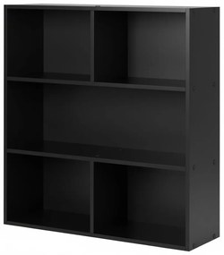 ModernHome Moderná knižnica - 3 police, čierna ModernHome