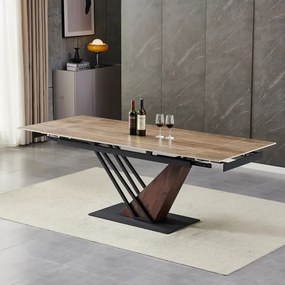 Stôl SANNY 180–240 cm tamvý dub/čierny