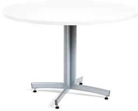 Okrúhly stôl SANNA, Ø1100x720 mm, strieborná/biela