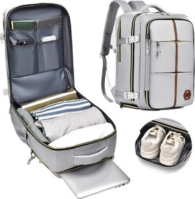 Vodoodolný batoh do školy, na cestovanie a šport sivá