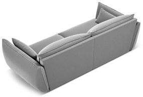 Svetlosivá zamatová pohovka 208 cm Vanda – Mazzini Sofas