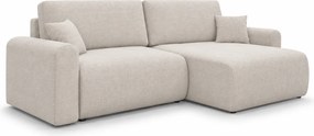 Rozkladacia obojstranná sedacia súprava do L NORDEN PAROS 250x140 cm, krémová
