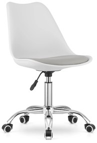 Bestent Kancelárska stolička bielo-šedá škandinávsky štýl BASIC