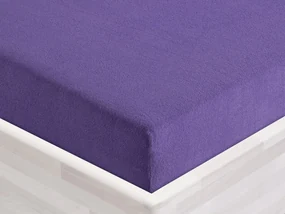 Detské froté napínacie prestieradlo do postieľky FR-013 Fialové 70 x 140 x 10 cm - do postieľky