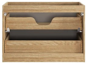 Závěsná skříňka pod umyvadlo Ocean 80 cm dub olejovaný/béžová
