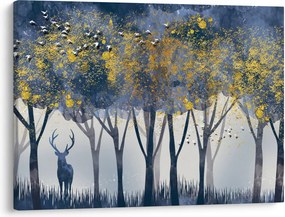 Obraz jeleňa v lese (70x50 cm)