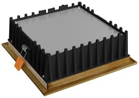APLED - LED Podhľadové SQUARE WOODLINE LED/12W/230V 4000K 17x17 cm jaseň masív