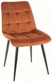 Stolička Chic Velvet škoricová – čierne nohy